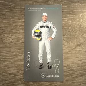 Nico Rosberg Printed Silver Auto 2011 Mercedes GP Limited Long Card RARE